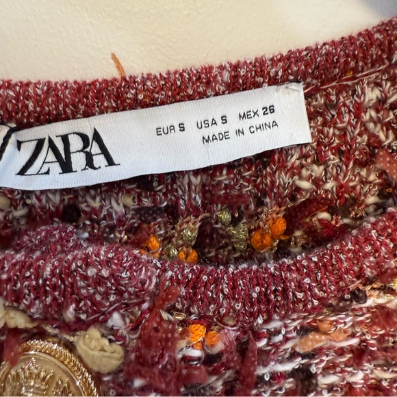 ZARA structured knit cardigan NWT - Picture 6 of 13